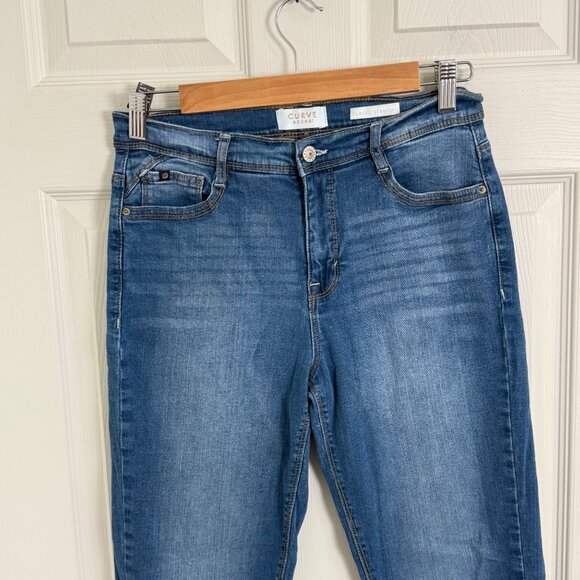 Curve Appeal Classic Straight Jeans Womens 4/27 High-Rise Stretch Denim Casual C - Picture 3 of 13